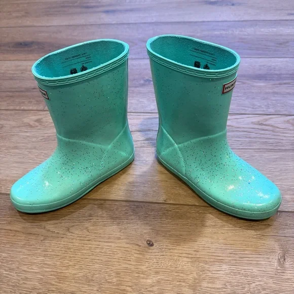 Hunter Kids Original Classic Giant Glitter Rain Boots, size 3 - Picture 4 of 9